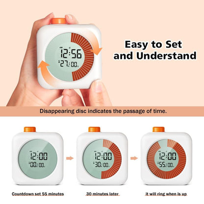 Digital Visual Timer 3-in-1 Clock Alarm Countdown for Kids and Home, Pink, 60 Min V1188-MS-325-1802