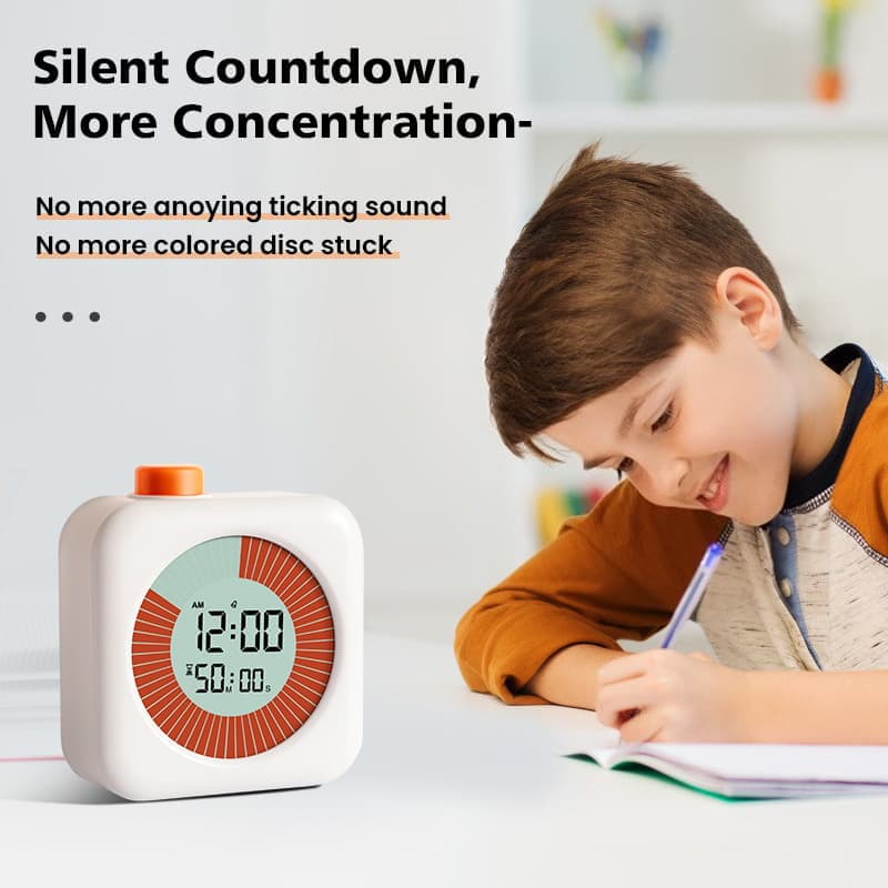Digital Visual Timer 3-in-1 Clock Alarm Countdown for Kids and Home, Pink, 60 Min V1188-MS-325-1802
