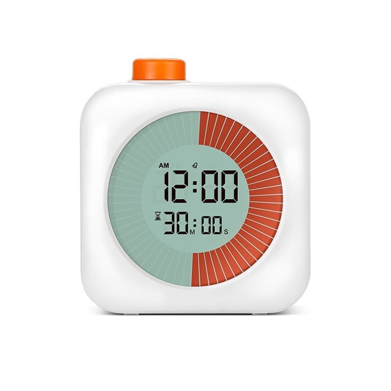 Digital Visual Timer 3-in-1 Clock Alarm with 60 Min Countdown, White V1188-MS-325-1803