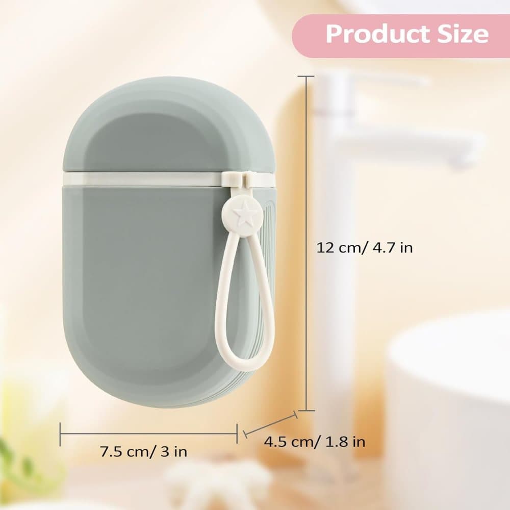 2-Pack Portable Soap Dish with Drainage Grid and Handle, Waterproof Travel Soap Storage for Outdoor Activities V1188-MS-325-1804