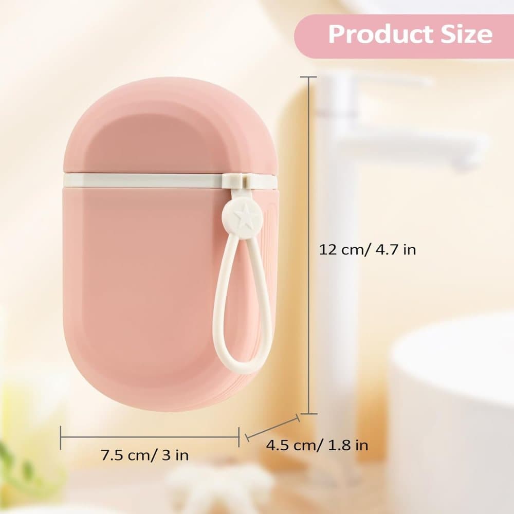 2-Pack Portable Soap Dish with Drainage Grid and Handle, Waterproof Travel Soap Holder for Outdoor Activities V1188-MS-325-1805