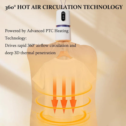 Portable dryer 360 degrees hot air with drying bag, quiet operation, 30-240 minute timer, perfect for travel V1188-MS-325-1808