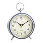 Silent Analog Alarm Clock with Snooze Button, Retro Design and Lighting, 16x11 cm, Blue V1188-MS-325-1809