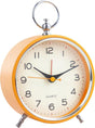 Silent Analog Alarm Clock with Snooze Button, Retro Design and Lighting, 16x11 cm, Orange V1188-MS-325-1810