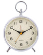 Analog Alarm Clock with Snooze Button, Retro Design and Lighting, White, 16x11 cm V1188-MS-325-1811