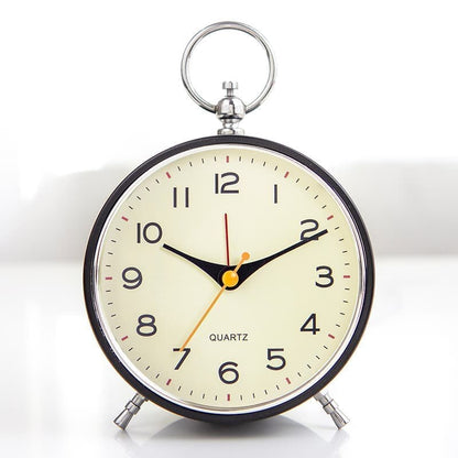 Silent Analog Alarm Clock with Snooze Button, Black, 16x11 cm V1188-MS-325-1812