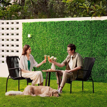 10-Pack Artificial Grass Panels 25x25 cm for Garden Party Wall Decor, Compatible with Outdoor V1188-MS-325-1820