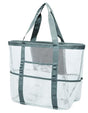 Foldable Mesh Beach Bag with 6 Pockets, Family Picnic Bag, Gray, One Size V1188-MS-325-1823