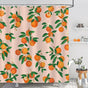 3D Fruit Shower Curtain Waterproof Mold Resistant with 12 Hooks, 70x72 inches, Orange V1188-MS-325-1827