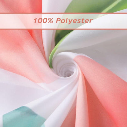 70x72 inches Shower Curtain 3D Fruit Motif Waterproof Mold Resistant with 12 Hooks, Pink V1188-MS-325-1828