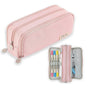Pink 3 Compartment Pencil Case for School, Multifunctional Pencil Bag for Pencils V1188-MS-325-1831