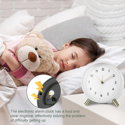 Small Silent Alarm Clock with Night Light and Backlight for Bedroom Office Living Room, Blue, Metal V1188-MS-325-1841