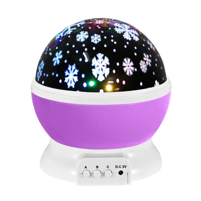 Snowflake LED Projector Lamp with 360 degrees Rotation, Battery or USB Powered, for Christmas Decoration V1188-MS-325-1845