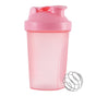 Protein Shaker 400 ml, Pink, Leak-proof Water Bottle with Stainless Steel Strainer and Measuring Scale V1188-MS-325-1848