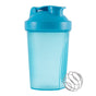 400ml Protein Shaker, Leak-proof Water Bottle with Stainless Steel Strainer and Measuring Scale, Blue V1188-MS-325-1856