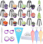 120-Piece Cake Decorating Piping Bag and Nozzle Set with Tulle, 12-Inch V1188-MS-325-1862