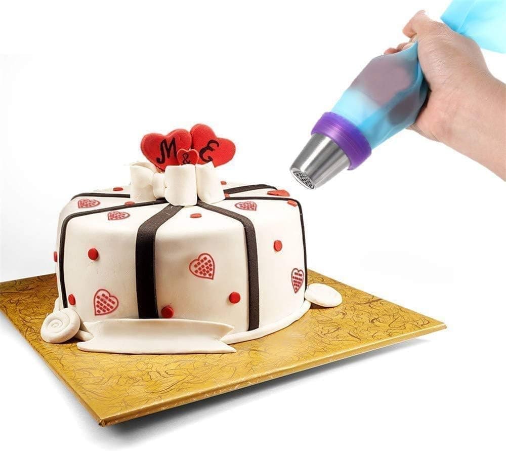 120-Piece Cake Decorating Piping Bag and Nozzle Set with Tulle, 12-Inch V1188-MS-325-1862