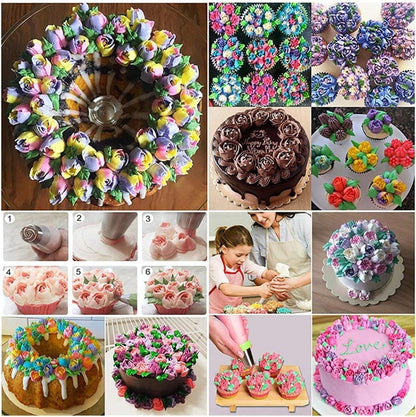 120-Piece Cake Decorating Piping Bag and Nozzle Set with Tulle, 12-Inch V1188-MS-325-1862