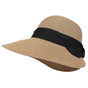 UV Protective Straw Beach Hat Wide Brim Foldable Breathable Summer Outdoor, Brown V1188-MS-325-1864