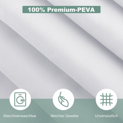 Waterproof Shower Curtain 180x180cm, Light Blue, Quick-Drying Mold Resistant, Compatible with Outdoor Shower V1188-MS-325-1877
