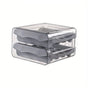 32-pcs XL Egg Storage Container for Refrigerator, Double Layer Transparent Egg Holder Dispenser, Stackable, V1188-MS-325-1883