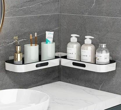 Rotatable Shower Shelf Self-Adhesive Bathroom Storage Shelf in Gray or White V1188-MS-325-1884