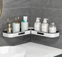 Rotatable Shower Shelf Self-Adhesive Bathroom Storage Shelf in Gray or White V1188-MS-325-1884