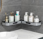 Rotatable Shower Shelf Self-Adhesive Bathroom Storage Shelf, Gray/White V1188-MS-325-1885