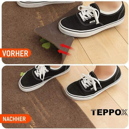 24 Non-Slip Mats Black, Washable and Reusable for Carpets and Floors, 13 x 2.5 cm V1188-MS-325-1886