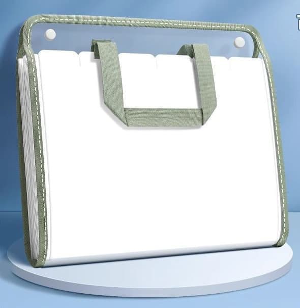 13 Compartments A4 Document Folder, Transparent Waterproof with Snaps, for School and Home, compatible with V1188-MS-325-1887