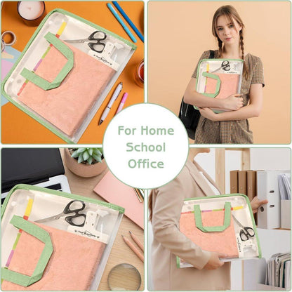 13 Compartments A4 Document Folder, Transparent Waterproof with Snaps, for School and Home, compatible with V1188-MS-325-1887