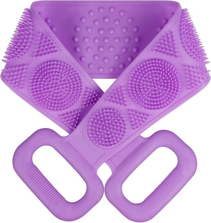 Soft Exfoliating Silicone Body Brush for Women and Men, with Massage Particles, Purple V1188-MS-325-1891