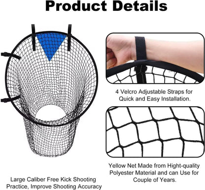 2-Pack Black Soccer Goal Net for Shooting Training, Portable Foldable, for Backyard and Park, 6x4ft V1188-MS-325-1893