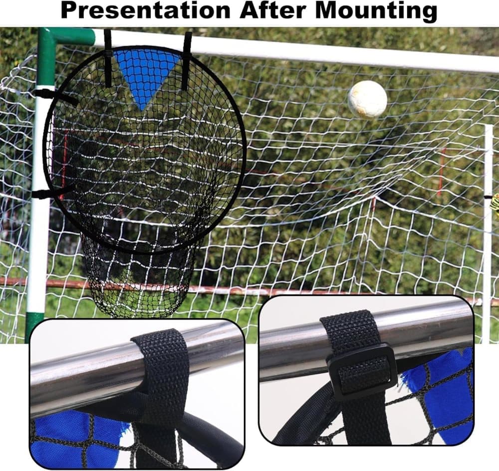 2-Pack Black Soccer Goal Net for Shooting Training, Portable Foldable, for Backyard and Park, 6x4ft V1188-MS-325-1893