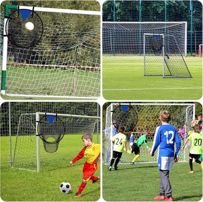 2-Pack Black Soccer Goal Net for Shooting Training, Portable Foldable, for Backyard and Park, 6x4ft V1188-MS-325-1893