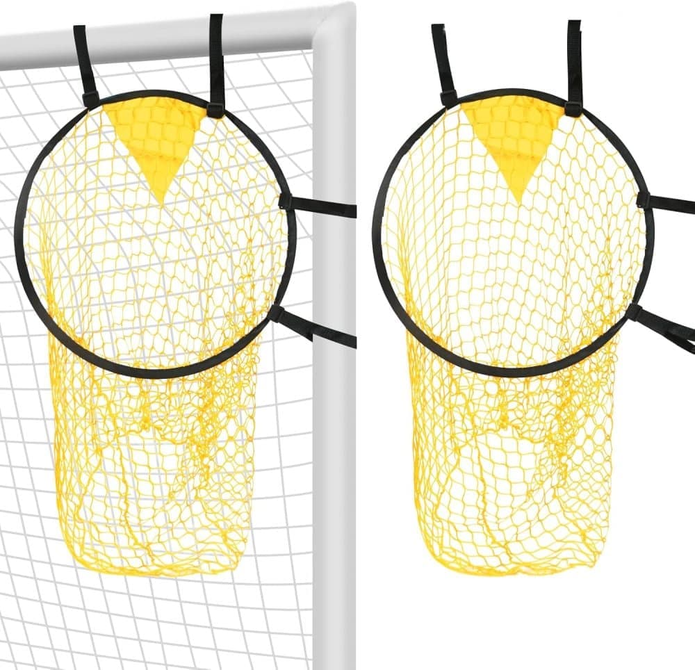 2-Pack Soccer Goal Net for Shooting Training, Portable Foldable, 6x4ft, Yellow V1188-MS-325-1894