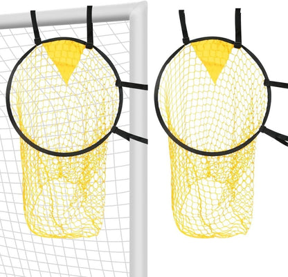 2-Pack Soccer Goal Net for Shooting Training, Portable Foldable, 6x4ft, Yellow V1188-MS-325-1894
