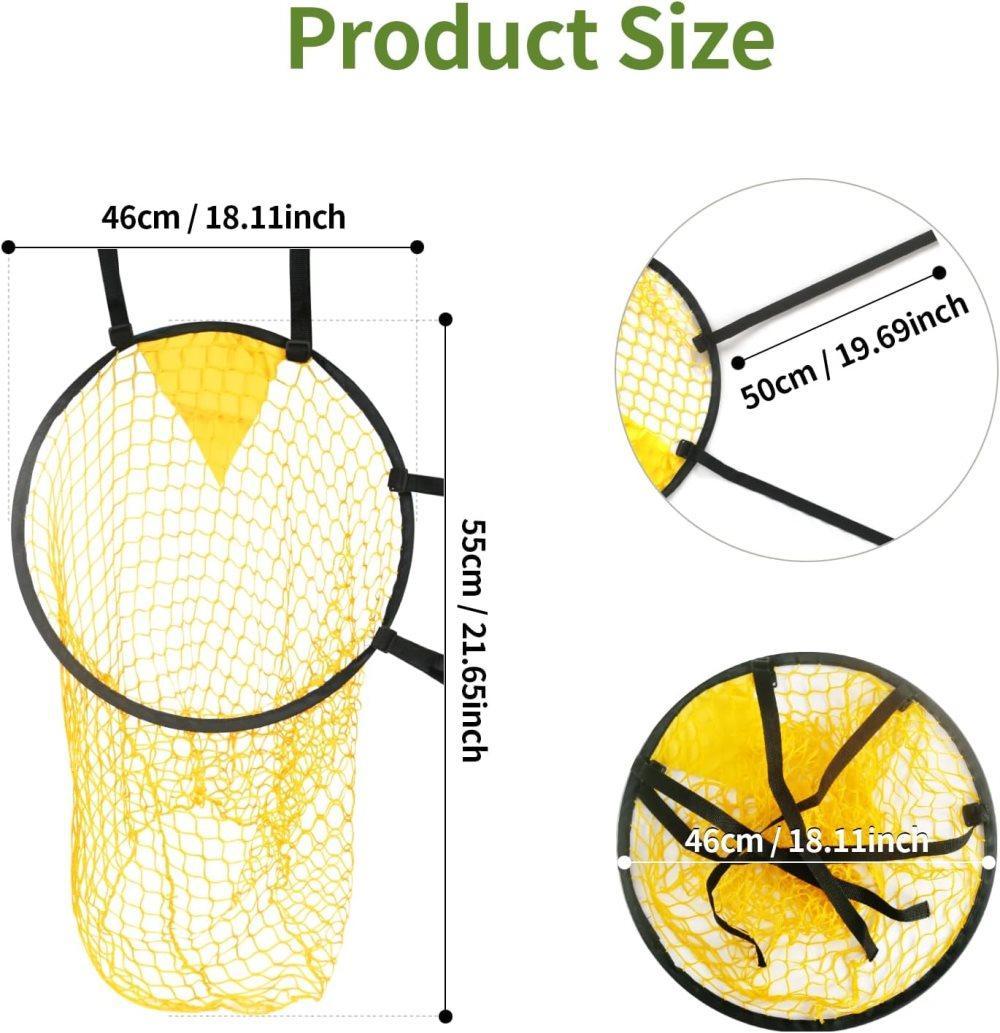 2-Pack Soccer Goal Net for Shooting Training, Portable Foldable, 6x4ft, Yellow V1188-MS-325-1894