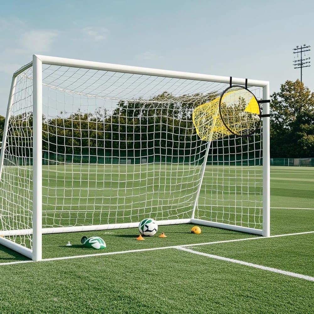 2-Pack Soccer Goal Net for Shooting Training, Portable Foldable, 6x4ft, Yellow V1188-MS-325-1894