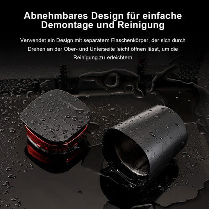 Portable LED Ashtray with Lid, Odorless Automatic Extinguishing Car Ashtray, Compatible with All Brands, Black V1188-MS-325-1895