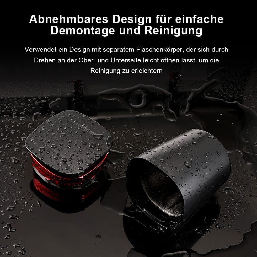 Portable Car Ashtray with Lid, Odorless Automatic Extinguishing & LED Light, Silver V1188-MS-325-1896