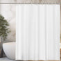 White Waterproof Shower Curtain for Bathroom, 180x180 cm, Mildew Resistant PEVA with 12 Hooks V1188-MS-325-1897