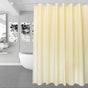 12 Hooks Solid Color Waterproof Shower Curtain for Bathroom, 180x180 cm, Mildew Resistant PEVA, Light Yellow V1188-MS-325-1899