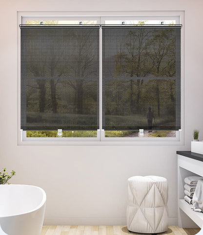 Blackout Curtain with Suction Cups, Removable Window and Car Sunshade, Telescopic Roller Blind, Black and V1188-MS-325-1903