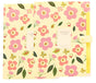 8 Compartments A4 Document Folder Waterproof Floral Pattern, with A4 Size, Yellow V1188-MS-325-1907
