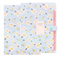 8 Compartments A4 Document Folder Waterproof Floral Pattern, Blue, with A4 Size V1188-MS-325-1908