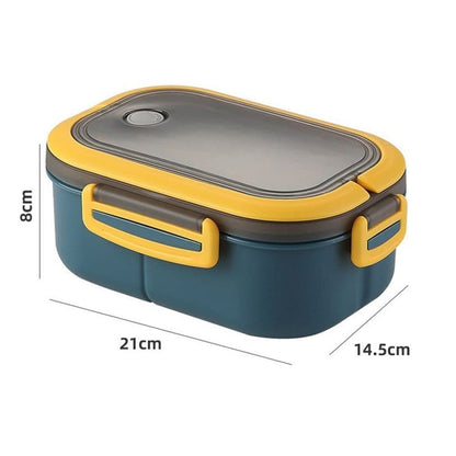 Lunch Box with Compartments for Kids and Adults, Blue, 14.5x21x8 cm V1188-MS-325-1909