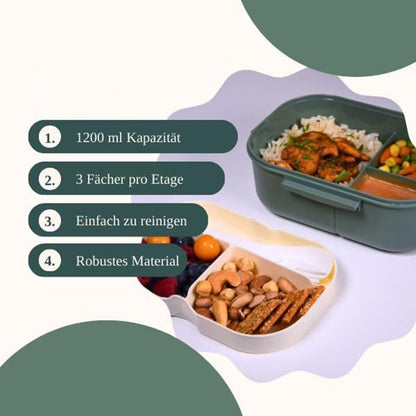 Children and Adults Lunch Box with Compartments, 14.5x21x8 cm, Reusable, Pink V1188-MS-325-1910