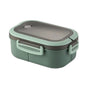 Children and Adults Lunch Box with Compartments, 14.5x21x8 cm, Green, Practical and Reusable V1188-MS-325-1912
