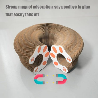 2-in-1 Cat Scratching Mat with Ball and Bell, Interactive Cat Toy, Magnetic Design, Compatible with All Cats, V1188-MS-325-1913